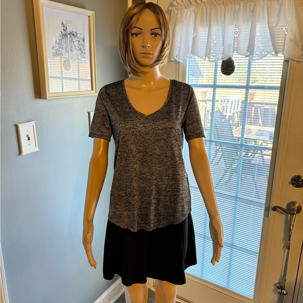 Philosophy V-Neck Shimmer Space Dye T-Shirt SZ SM NWT